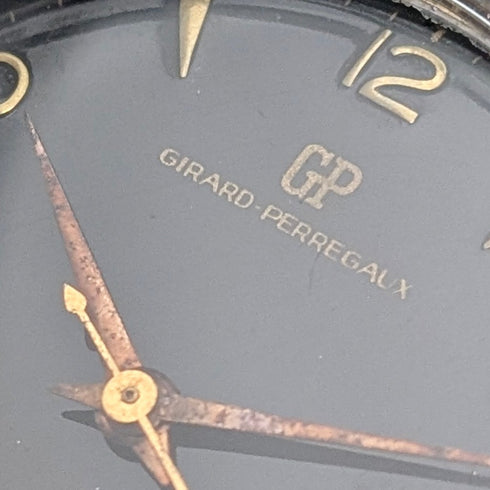 Circa 1970 Girard-Perregaux Automatic Watch Black Dial Cal.08BE680 In good working order